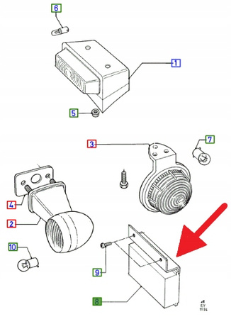 ŚWIATŁO ZNACZNIK BOKU FORD TRANSIT 1994- 2014 6994135_ 95VB-15425-AA