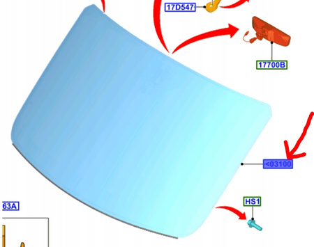 SZYBA PRZEDNIA FORD TRANSIT MK8 2021- 2707379 _ KK31-V03100-RH