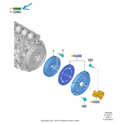 Zestaw naprawczy sprzęgła - Ford C-Max Ford Focus _ 2244624 _ AV61-7C623-CD