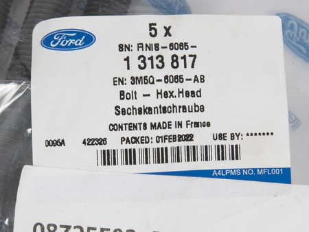 ŚRUBA GŁOWICY CYLINDRÓW 1.4 1.5 1.6 TDCI KUGA FOCUS 1313817 _ 3M5Q-6065-AB
