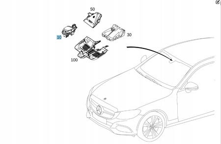 MERCEDES W205 C220 CZUJNIK SENSOR DESZCZU A2059008421