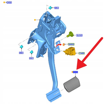 NAKŁADKA NA PEDAŁ HAMULCA AUTOMAT KUGA FOCUS 2018- 2274286 _ JX61-2454-BA
