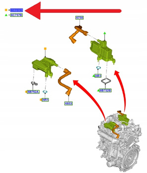 ODMA SEPARATOR OLEJU 1.5 EB FORD FIESTA FOCUS 2018- 2510289 _ HX7G-6C757-CC