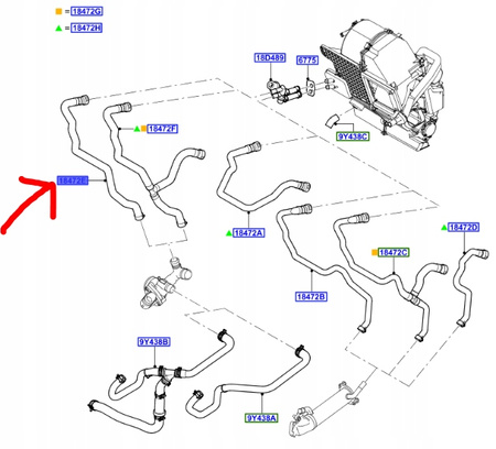 PRZEWÓD NAGRZEWNICY FORD TRANSIT 2006- 2.2 TDCi OE 1371211 _ 6C11-18K582-DB