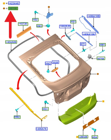 KLAPA TYLNA FORD MONDEO 2014- SEDAN OE 2389691 _ DS73-A404W15-CF