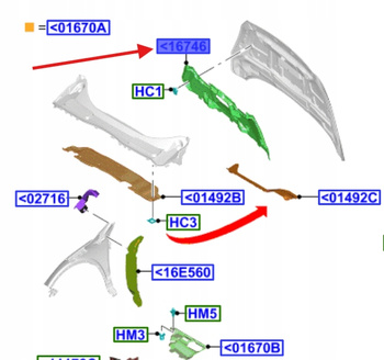 WYGŁUSZENIE MASKI FORD KUGA Mk2 2016- 2042595 _ GV44-S16746-AC