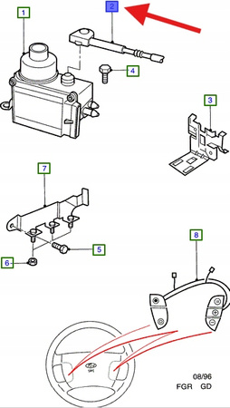 LINKA GAZU 2.0 ZETEC FORD MONDEO 1992- 1998 OE 1039834 _93BB-9A820-BG