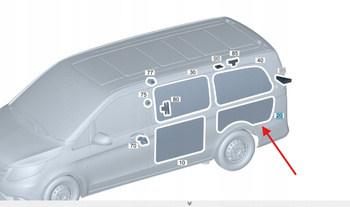 OKŁADZINA ŚCIANY BOKU PRAWY TYŁ DOLNA MERCEDES VITO W447 OE A44769044537386