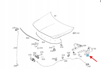 PRAWY ZAWIAS MASKI MERCEDES B klasa W242 W246 OE A2468800428
