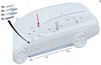 PRAWA LISTWA SZYBY PRZÓD MERCEDES CLA W118 OE A1186905000