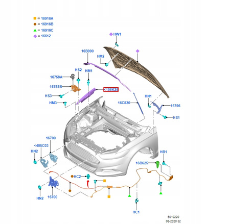 NAKŁADKA BŁOTNIKA LEWY GÓRNA FORD MONDEO Mk5 2014-_5191145_DS73-A02079-AC