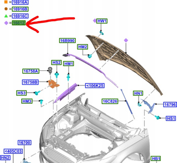 MASKA POKRYWA SILNIKA FORD MONDEO MK5 2014-2022 2153072 _ DS73-F16612-CN