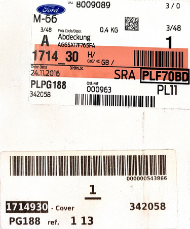LISTWA OCHRONNA ZDERZAKA TYŁ FORD FIESTA Mk7 _ 2314169 _ A66SX-17F765-FA