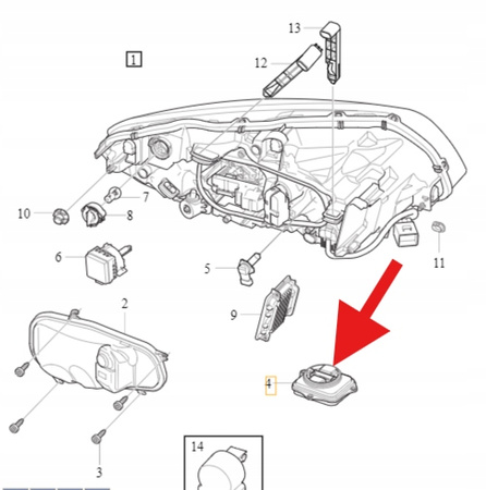 MODUŁ PRZETWORNICA LAMPY PRZÓD KSENON VOLVO S60 V60 XC60 OE 31395908
