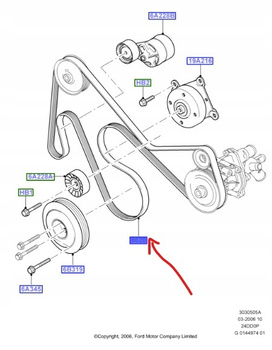 PASEK KLINOWY FORD TRANSIT Mk5 Mk6 2.4TDCI_1129182_YC1E-6C301-DB