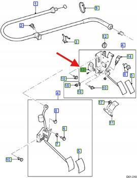 POTENCJOMETR FORD RANGER MK4 4399316 _ XM34-14A605-AA