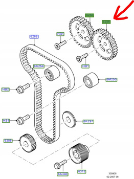 KOŁO ZEBATE WAŁKA ROZRZĄDU 1.8 2.0 FORD FOCUS Mk1 TRANSIT CONNECT Mk1 MONDEO Mk2 _1216075_948M-6A256-AB