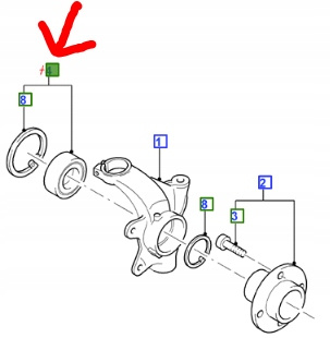 ŁOŻYSKO PRZÓD ZESTAW FORD ESCORT FIESTA KA PUMA OE _ 1141771 _ 2S6J-1K018-AA