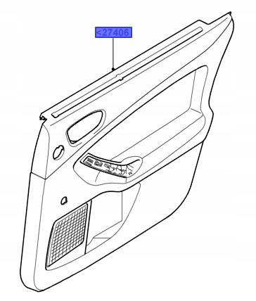 BOCZEK DRZWI TYŁ LH FORD MONDEO Mk4 _1736348 _ BS71-A27407-AD1FL5 