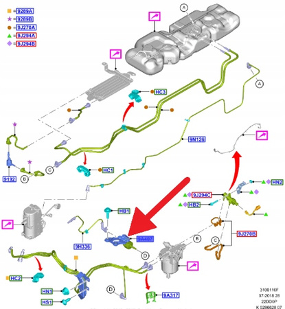 POMPA PALIWA 2.2 TDCi FORD TRANSIT CUSTOM 2012- 1779754 _ BK21-9A407-AD