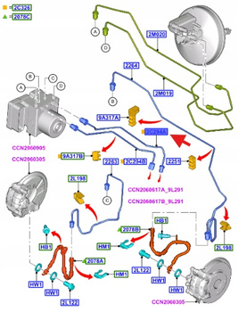 RURKA HAMULEC B-MAX - 2017 FIESTA- 2019 KA- 2019 1826834 _ D1BC-2C295-AA