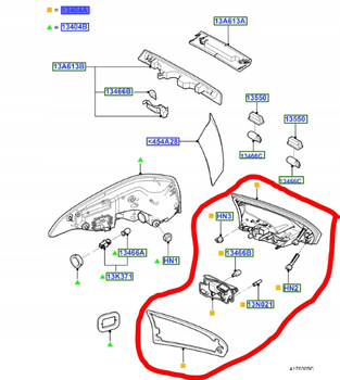 LAMPA ŚWIATŁO TYLNE PRAWE W KLAPE FORD S-MAX Mk1 1747110 _ AM21-13A602-AF