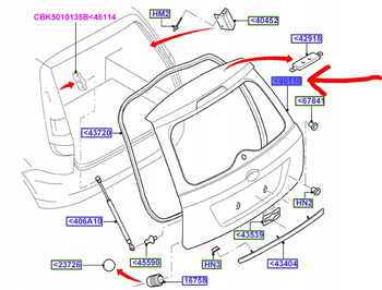 KLAPA TYLNA FORD FIESTA Mk6 2002-2008 _1541631_P2S51-B40400-AG