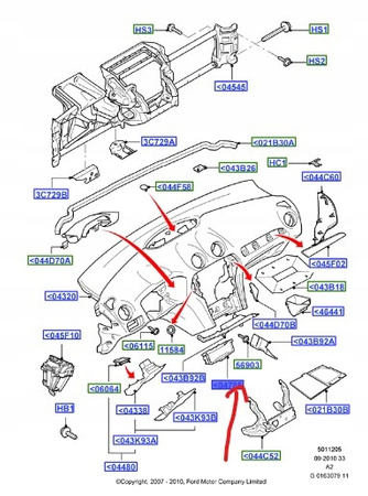 POPIELNICZKA PRZEDNIA FORD MONDEO Mk4 2010-2014_1773793_BS71-A04788-AD3YYW