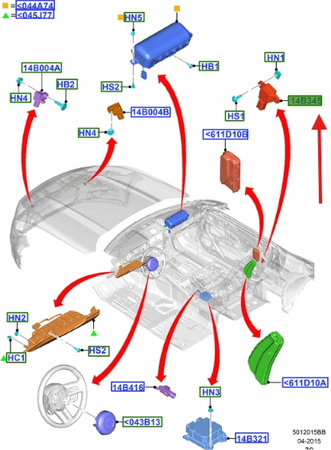 CZUJNIK UDERZENIOWY BOCZNY FIESTA MUSTANG RANGER 2145646 _ GN15-14C676-AA