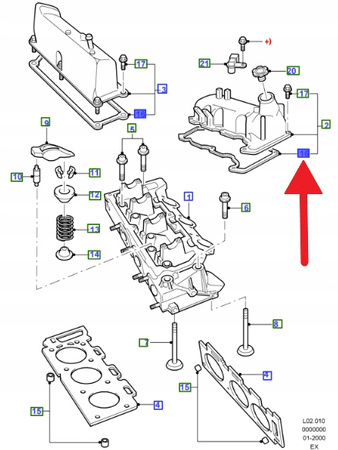 LEWA USZCZELKA POKRYWY ZAWORÓW EXPLORER 1996- 1025310 _ 97JM-6584-A1E