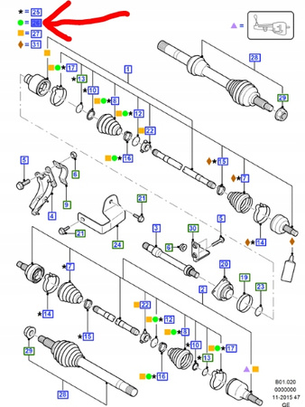 OSŁONA PRZEGUBU FORD MONDEO Mk3 2000- DIESEL_1447564_1S71-4A084-FD