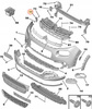 MOCOWANIA ZDERZAKA KOMPLET CITROEN C3 B618 ŚLIZG P+L OE 1618037980
