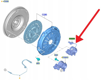 WYSPRZĘGLIK SPRZĘGŁA 1.0EB HYBRID FIESTA PUMA FOCUS 2508615 _ L1B1-7C620-AC