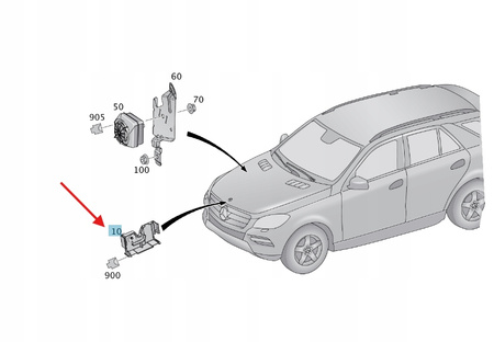 WŁĄCZNIK ZAMKA MASKI CZUJNIK MERCEDES OE A2048704458