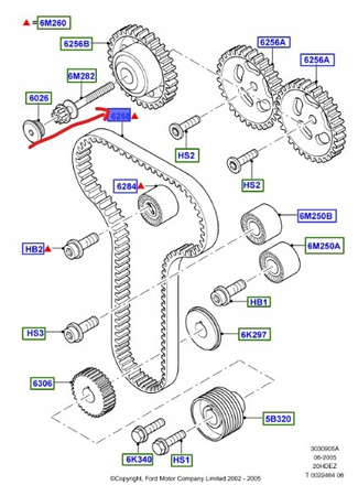 PASEK ROZRZĄDU 1.8 2.0 FORD FOCUS MONDEO COUGAR_1037660_978M-6268-A1A