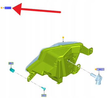 HALOGEN PRAWY PRZÓD FORD FOCUS 2018- 2022 OE 2239222 _ JX7B-13B220-DC