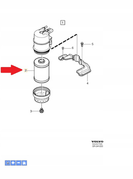 Filtr paliwa Volvo C70, V70, XC70, S80 OE 32242188