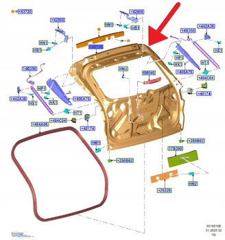 KLAPA BAGAŻNIKA TYŁ FORD KUGA ESCAPE 2020- 2024 2768855 _ LV4B-S40400-AAL