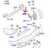 ŚLIZG ZDERZAKA TYŁ PRAWA FORD S-MAX GALAXY 2006- 1675496 _ 6M21-17A881-AF