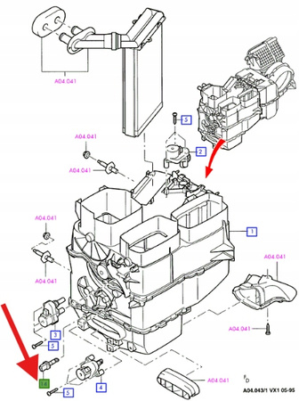 CZUJNIK POWIETRZA KLIMATYZACJI GALAXY 1994- 06 OE 7275959 _ 95NW-18C340-AA