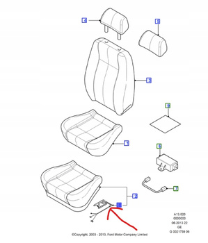 CZUJNIK PASÓW BEZPIECZEŃSTWA FORD MONDEO Mk3 02-07_1227983_3S71-19G274-AA_