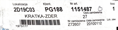 KRATKA HALOGENU LEWA FORD FIESTA Mk6 FUSION 1151487 _ 2S61-19953-CCZCA4