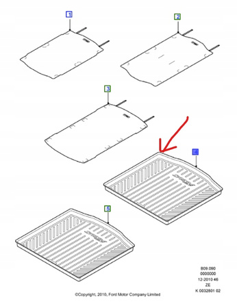 MATA GUMOWA BAGAŻNIKA FORD FOCUS Mk3 SEDAN 2011-2018 _2049001_AMBM5J-F454A14-BB