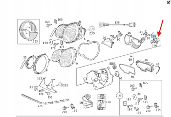OPRAWA ŻARÓWKI POSTOJÓWKI MERCEDES CLK W208 E W210 OE A210826058264