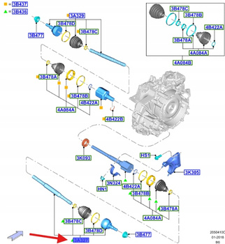 POŁOŚ PRAWA ZEWNĘTRZNA FORD OE KUGA 2012-2016 1841593 _ RMDV6P-3A327-J1A