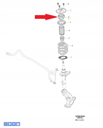 Łożysko amortyzatora Volvo OE 31681161