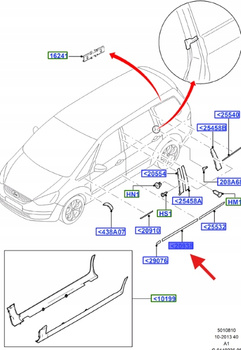 LISTWA DRZWIOWA PRAWY PRZÓD 1865766 _ AM21-208B02-ABXWAA
