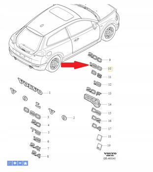 Emblemat 1.6D Volvo OE 8679893