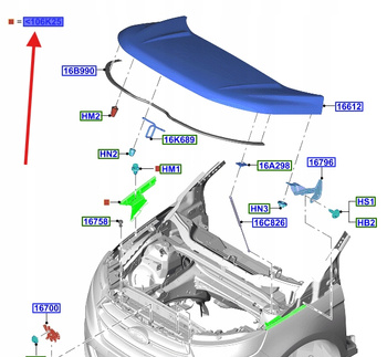 USZCZELKA BŁOTNIKA PRZÓD LEWA FORD EDGE Mk2 2016- 5350227 _ FT4B-R02079-AE