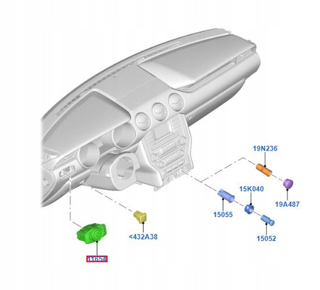 WŁĄCZNIK ŚWIATEŁ FORD MUSTANG Mk6 2017- MONDEO Mk5 2014- RANGER 2015- _ 2498830 _ DG9T-13D061-FE3JA6